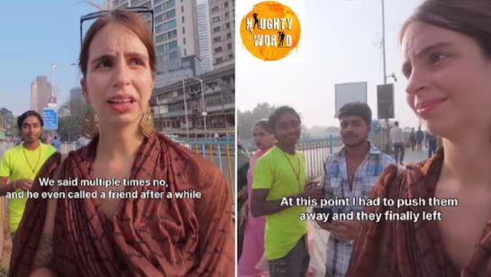 Trending A foreign woman gets harassed by men in Mumbai