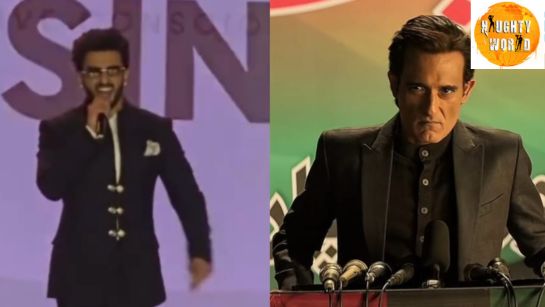 Ranveer Singh takes over the stage, recreating Akshaye Khanna’s viral dialogue