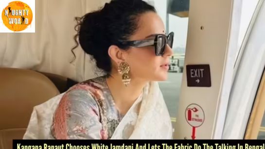 KanganaRanaut stunned in a Jamdanisaree for the Bengal 2026 election campaign