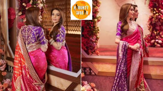 In a simple pink silk suit, Nita Ambani oozed elegance at the MaaKamakhya Temple