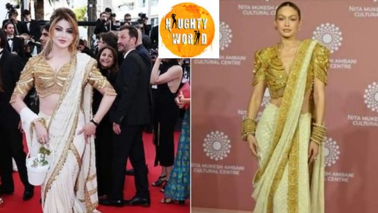 Cannes 2026: UrvashiRautela wears a look similar to Gigi Hadid from NMACC 2023