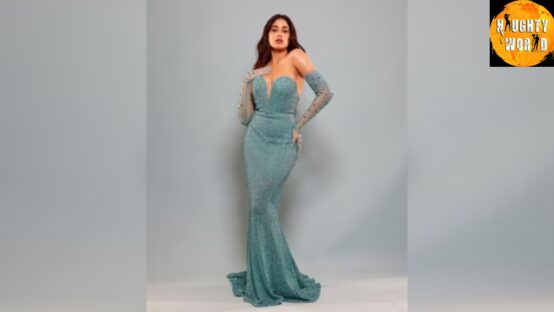 Janhvi Kapoor looked ethereal in a dreamy strapless gown and a matching dupatta