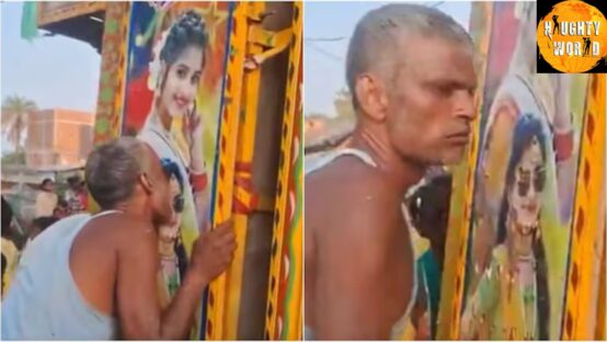 Trending: Bihar man seen licking women’s poster on a DJ trolley