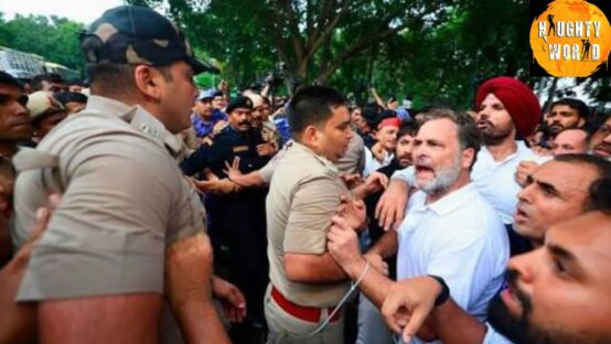 Congress leaders detained amid protest over exam paper leaks.