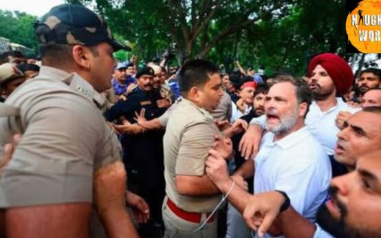 Congress leaders detained amid protest over exam paper leaks.