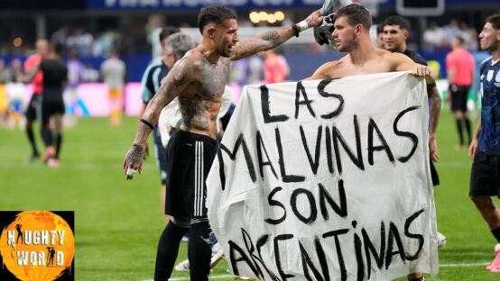 UK demands FIFA action over Argentina’s Falklands banner.