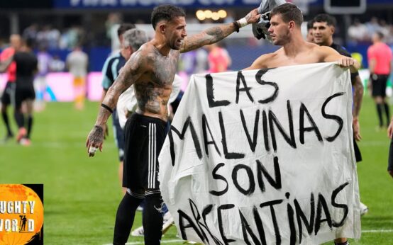 UK demands FIFA action over Argentina’s Falklands banner.