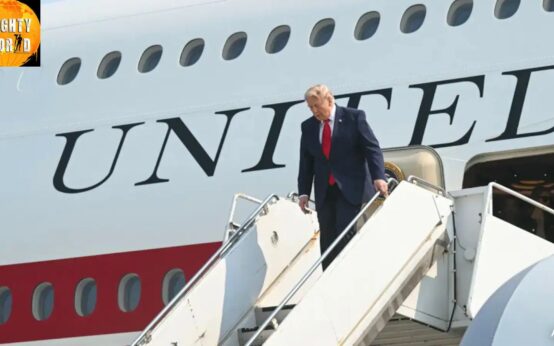 Security concerns force Trump to switch aircraft in Turkey.