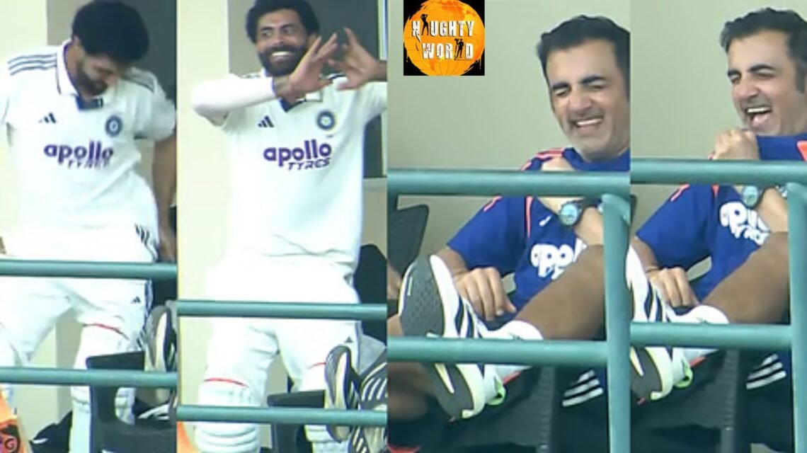 A Glance of Gautam Gambhir's Precious Reaction as Ravindra Jadeja Imitates Kuldeep Yadav's Bowling Style
