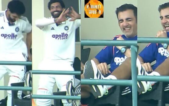 A Glance of Gautam Gambhir's Precious Reaction as Ravindra Jadeja Imitates Kuldeep Yadav's Bowling Style