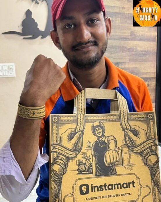 Swiggy Instamart adds festive touch with Rakhi-inspired delivery bags.